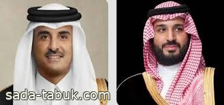 ولي العهد يبحث مع أمير قطر تطورات الأوضاع في غزة والتصعيد العسكري بالمنطقة