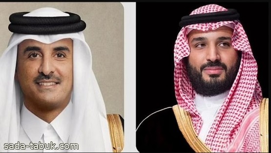 ولي العهد يتلقى اتصالاً هاتفياً من أمير قطر هنأه خلاله بقرب حلول عيد الفطر المبارك