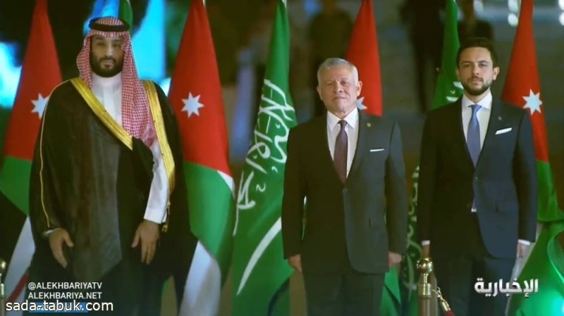 شاهد .. مراسم استقبال رسمية لولي العهد في مطار الملكة علياء الدولي في الأردن