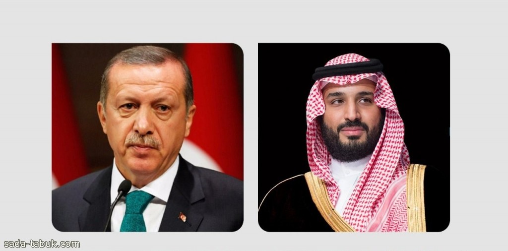 ولي العهد يبعث برقية لـ"رئيس تركيا" لدى مغادرته أنقرة