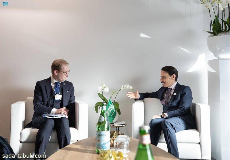 وزير الخارجية يلتقي نظيره السويدي في دافوس
