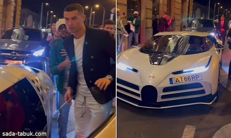 رونالدو نجم النصر السعودي يقود سيارته التي يبلغ سعرها 8,9 مليون دولار