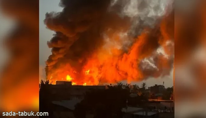اندلاع حريق ضخم في مقر المخابرات بالخرطوم
