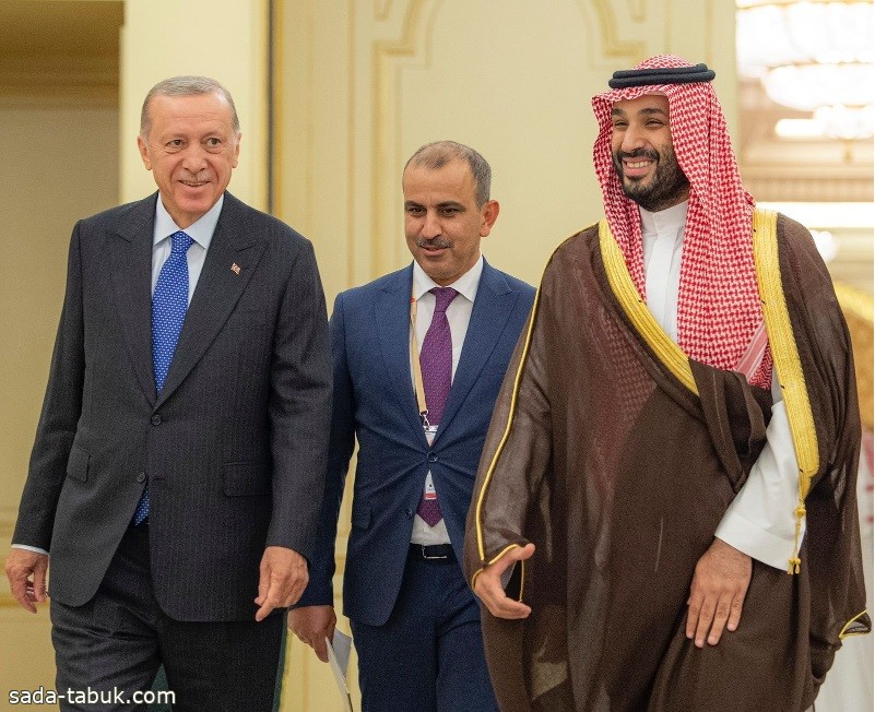 سمو ولي العهد والرئيس التركي يعقدان جلسة مباحثات رسمية ولقاءً ثنائياً