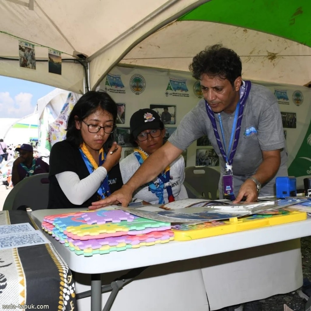 كشافة المملكة تنشر اللغة العربية بين المشاركين في المخيم العالمي