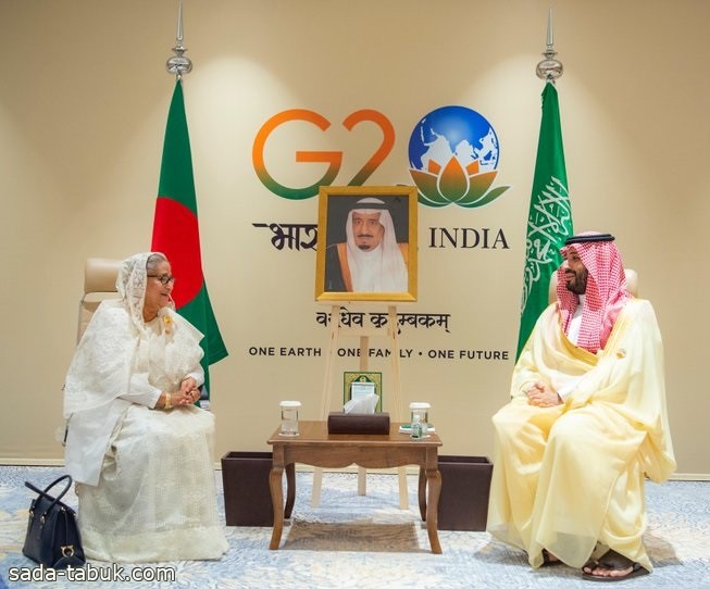 سمو ولي العهد يستعرض مع رئيسة وزراء بنغلاديش العلاقات الثنائية