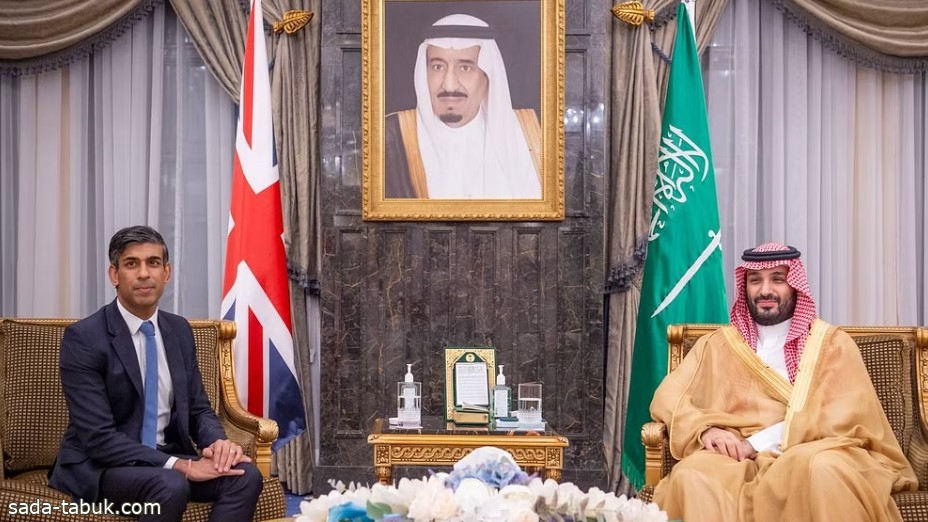 ولي العهد يلتقي في الرياض رئيس وزراء بريطانيا