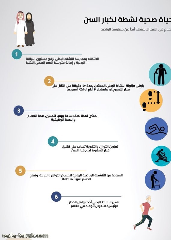 6 نصائح من سعود الطبية من أجل حياة صحية نشطة لكبار السن