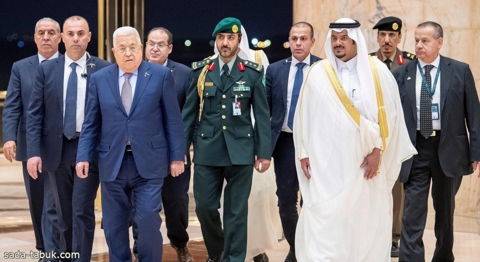 رئيس فلسطين يصل الرياض وفي مقدمة مستقبليه نائب أمير المنطقة