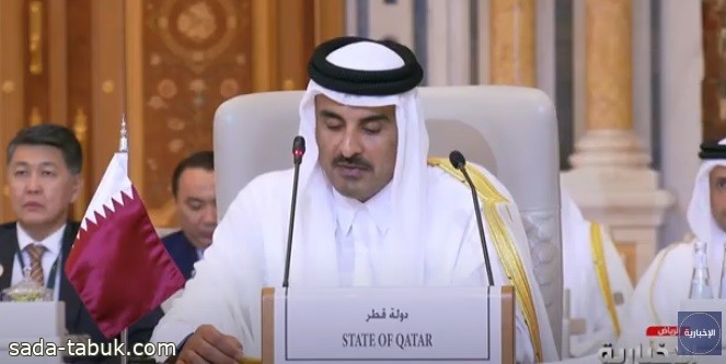 أمير قطر : نتساءل إلى متى ستبقى إسرائيل فوق القانون الدولي