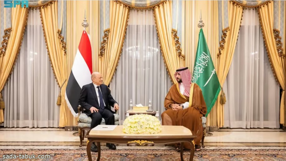 بتوجيه من ولي العهد.. وزير الدفاع يلتقي رئيس وأعضاء مجلس القيادة الرئاسي اليمني