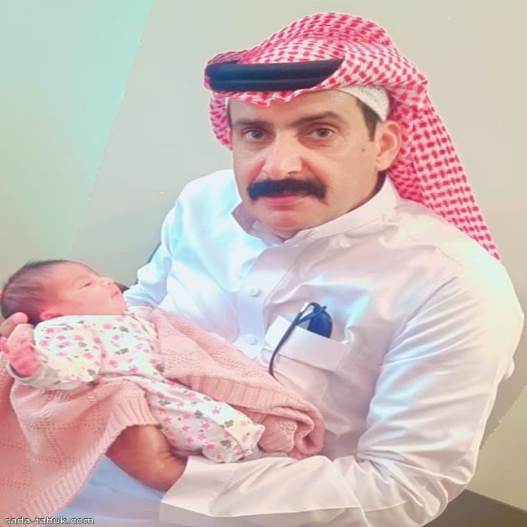 رجل الأعمال دخيل الله المشري وحرمه روثانا السليماني يرزقان بمولودتهم "مريم"