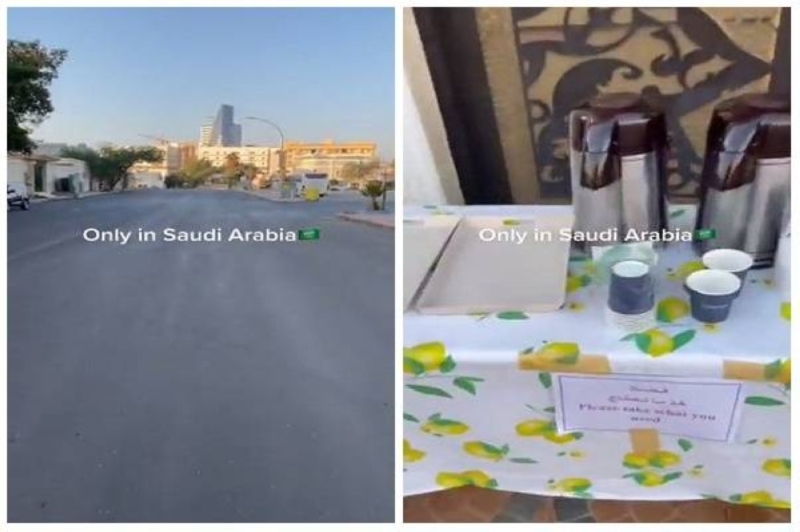 ردة فعل مواطن مع سائح أمام منزله في الرياض