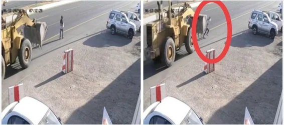 لحظات مرعبة.. فيديو| شيول يمر فوق رجل في حادث كاد أن يكون مميتًا